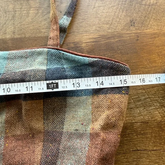 Maple Anthropologie Maple Womens Small S 2 Check Wool Jumper Dress Strapless - Picture 7 of 9